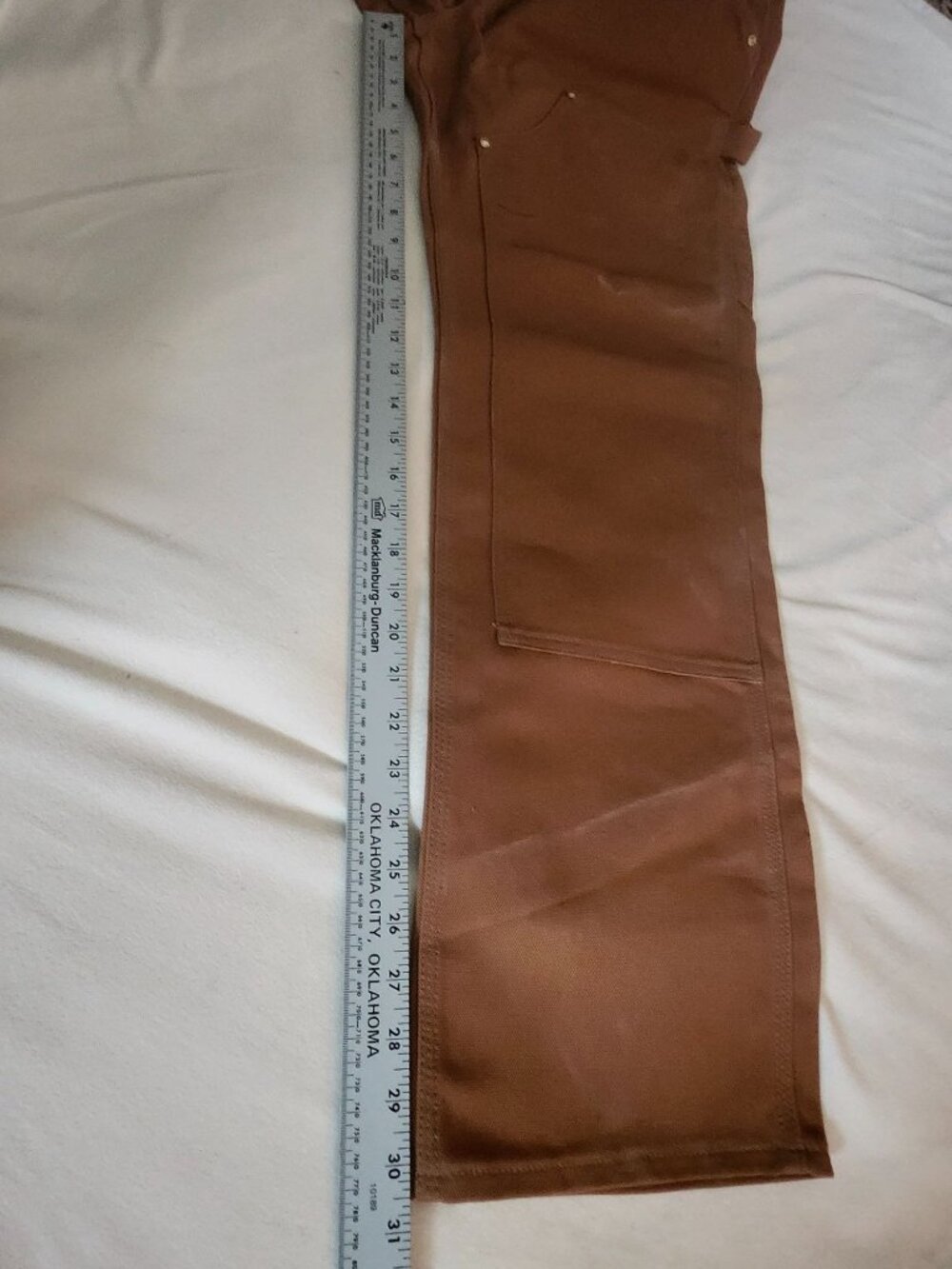 NWOT Carhartt Men's Double Knee Carpenter Canvas Pants 30 x 30 Made in the USA - Picture 2 of 6